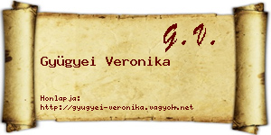 Gyügyei Veronika névjegykártya