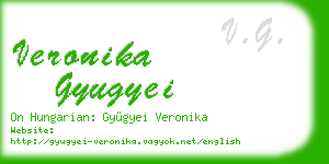 veronika gyugyei business card